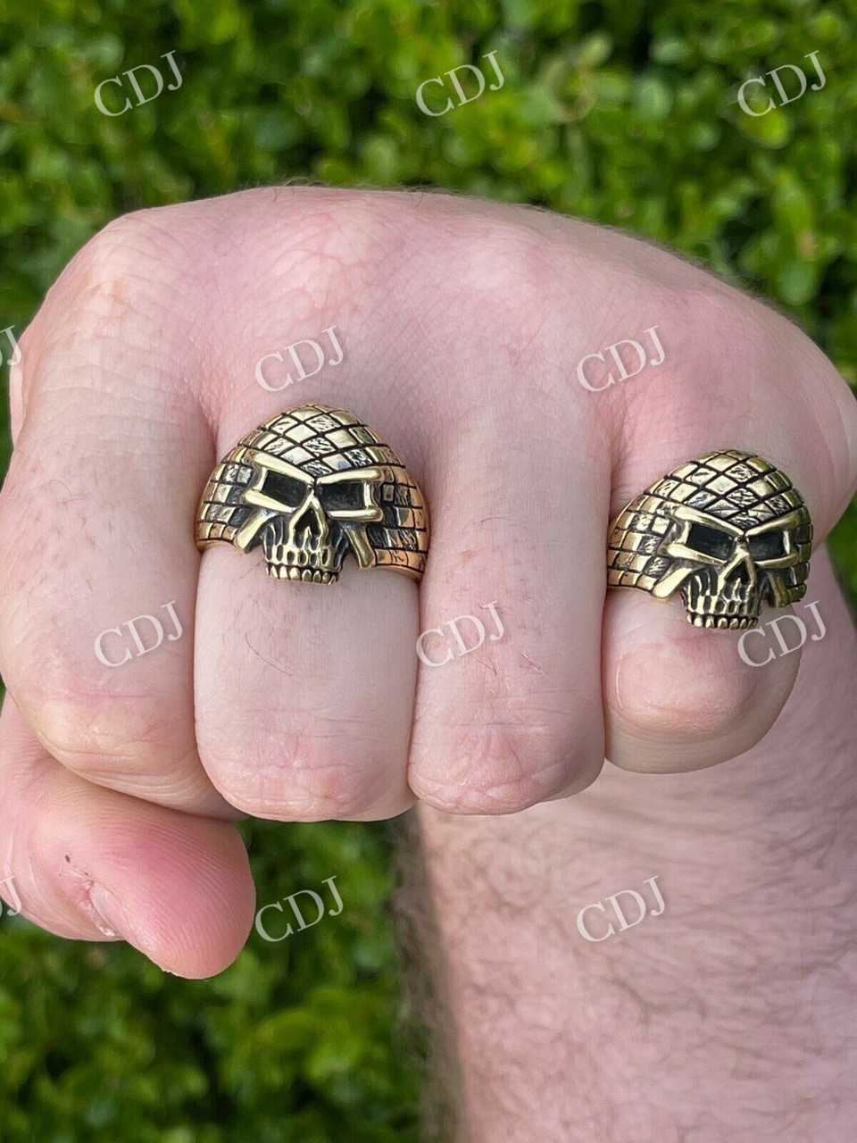 Punisher Terminator Half Skull Rings  customdiamjewel   