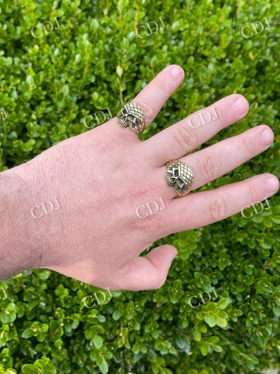 Punisher Terminator Half Skull Rings  customdiamjewel   