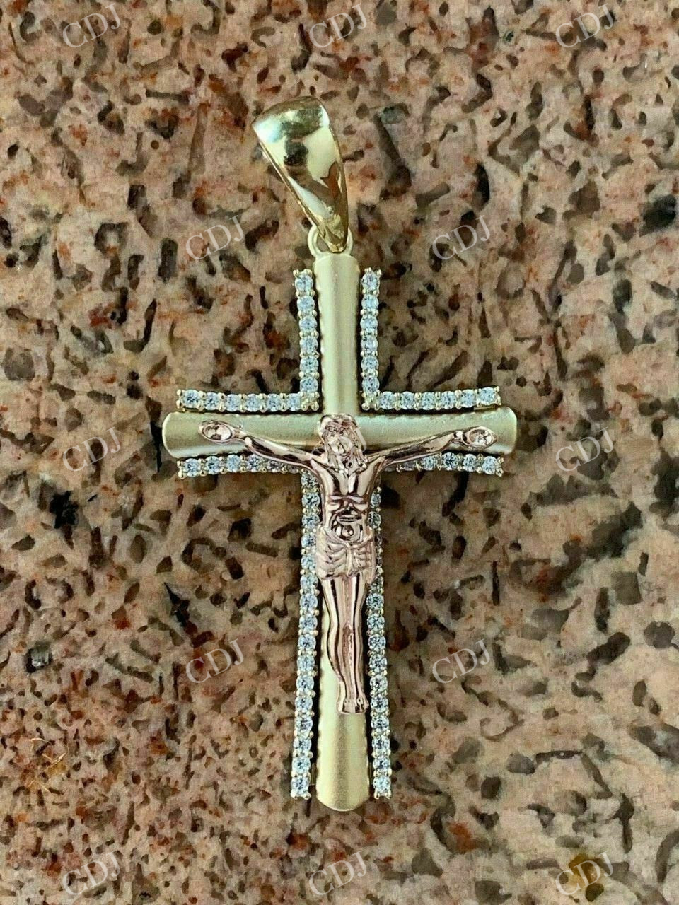Cross Jesus Diamond Pendant  customdiamjewel   