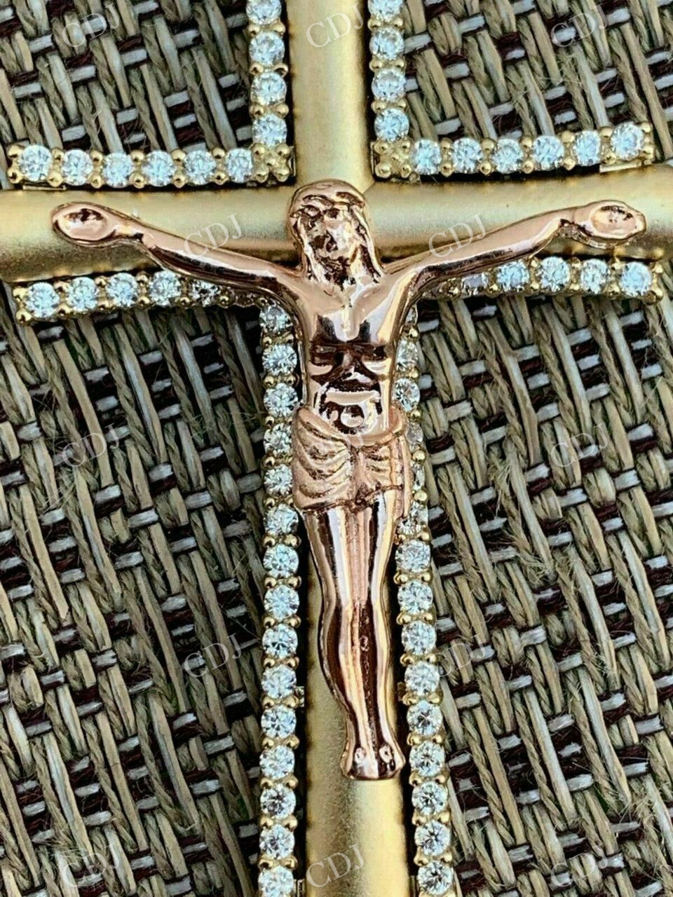 Cross Jesus Diamond Pendant  customdiamjewel   