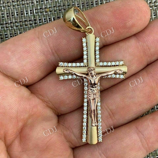 Cross Jesus Diamond Pendant  customdiamjewel   
