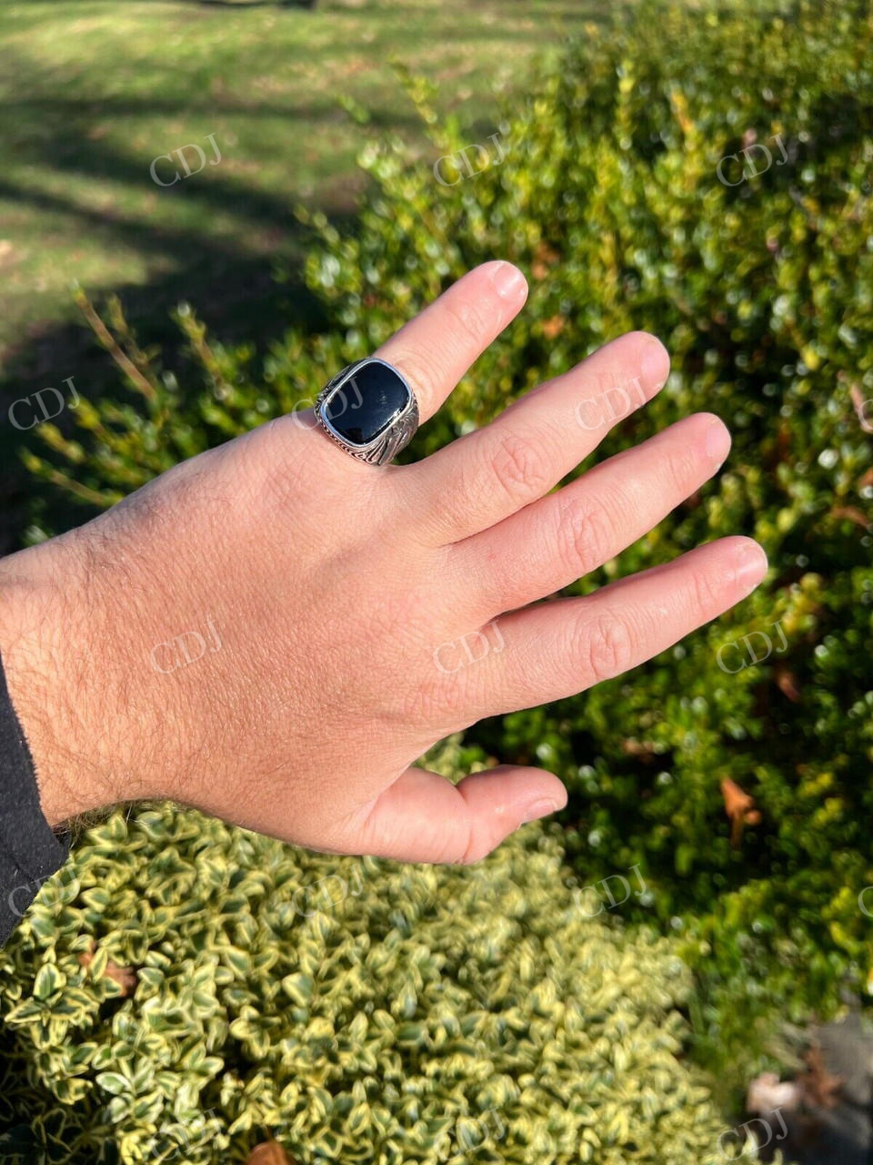 Black Onyx Horse Design Ring For Men's  customdiamjewel   