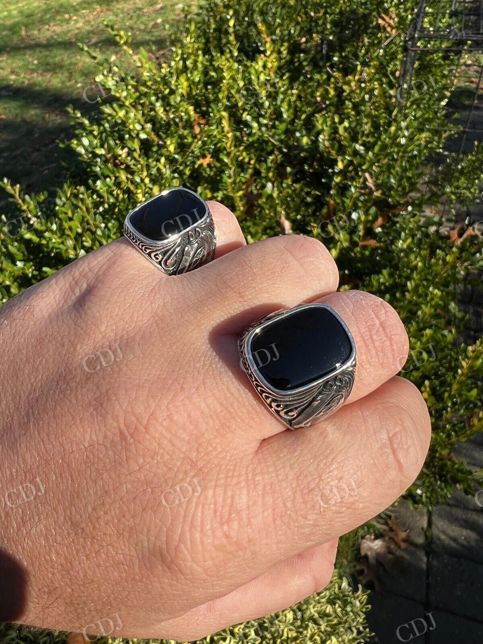 Black Onyx Horse Design Ring For Men's  customdiamjewel   