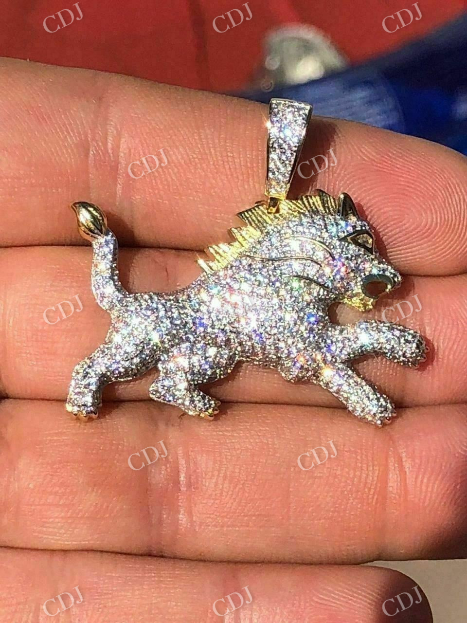 Lion Hip Hop Diamond pendant  customdiamjewel   