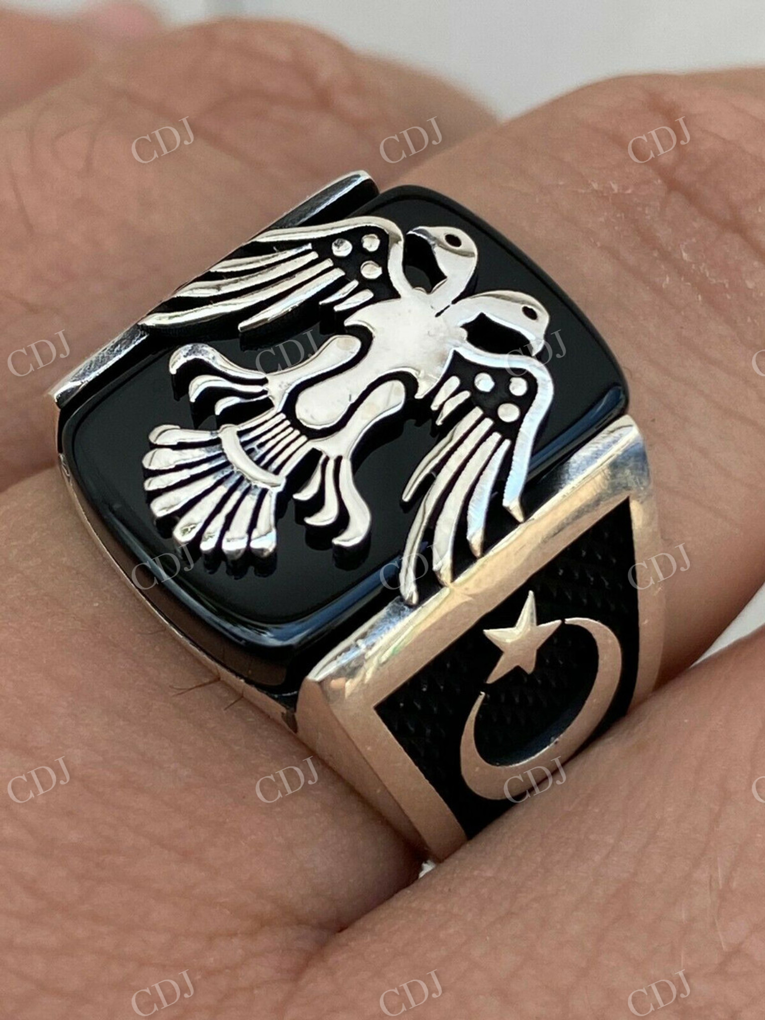 Antique Eagle Plain Ring For Men's  customdiamjewel   