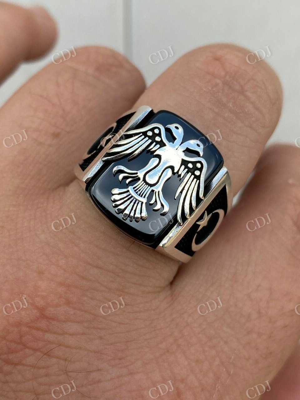 Antique Eagle Plain Ring For Men's  customdiamjewel   