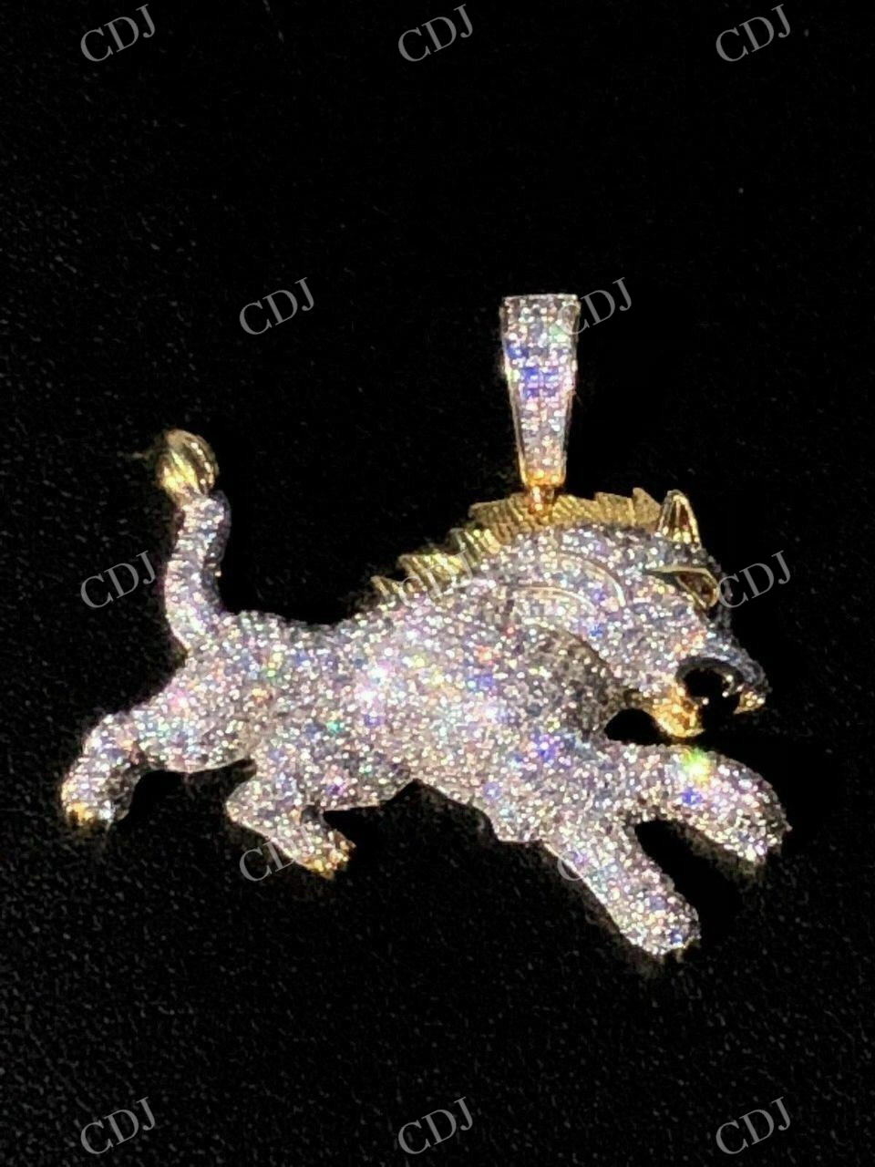 Lion Hip Hop Diamond pendant  customdiamjewel   