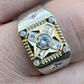 Hip Hop Solid Gold Bezel Set Solitaire Men's Ring  customdiamjewel   