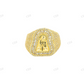 Silver Moissanite Baguette Mother Mary Ring hip hop ring customdiamjewel