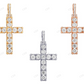 2 Inch 14K Yellow Gold Lab Grown Diamond Cross Pendant Hip Hop Pendent CustomDiamJewel