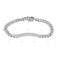 Iced Out 925 Sterling Silver Bar Mens Bracelet