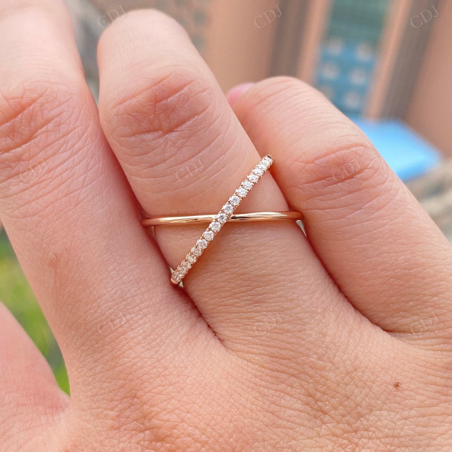 Custom Lab Grown Diamond Criss-Cross Ring