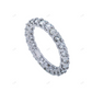 Classic Round Cut S925 Silver Eternity Wedding Band hip hop jewelry customdiamjewel