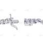 Iced Out 925 Sterling Silver Bar Mens Bracelet