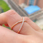 Custom Lab Grown Diamond Criss-Cross Ring