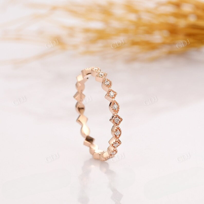 0.18CTW Round Cut CVD Diamond Wedding Band  customdiamjewel   