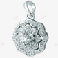 Sterling Silver Floral Moissanite Pendant hip hop jewelry CustomDiamJewel