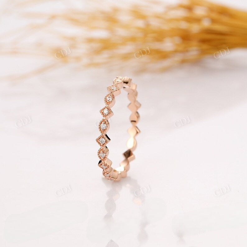 0.18CTW Round Cut CVD Diamond Wedding Band  customdiamjewel   