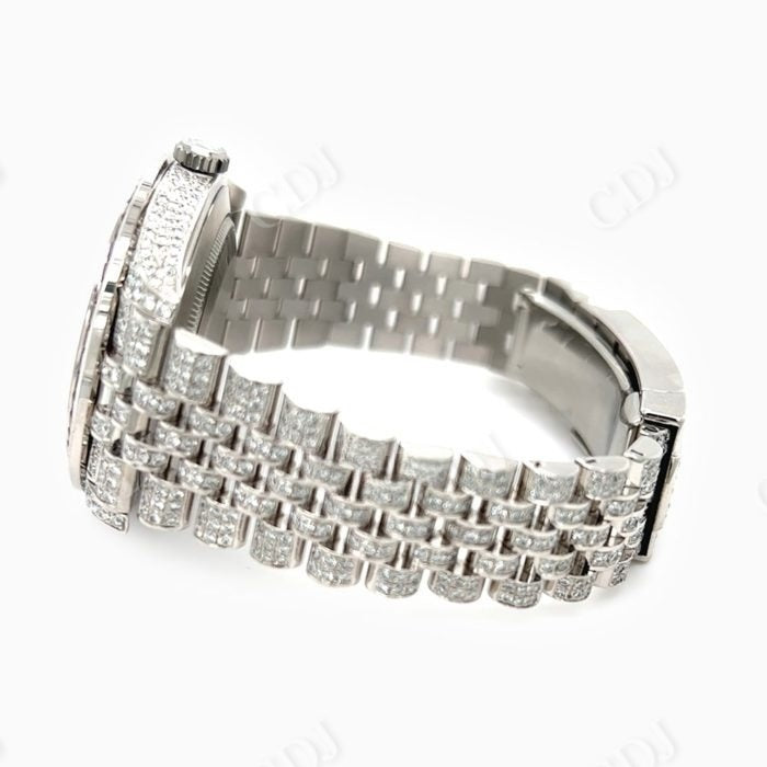 Customized Pink Diamond Bezel Men's Rolex Watch customdiamjewel