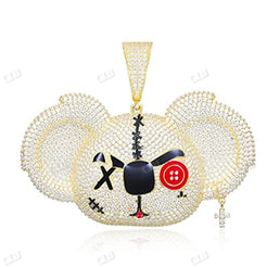 Hip Hop Enamel Printed Moissanite Cartoon Pendant hip hop jewelry CustomDiamJewel