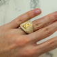 Silver Moissanite Baguette Mother Mary Ring hip hop ring customdiamjewel