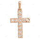 2 Inch 14K Yellow Gold Lab Grown Diamond Cross Pendant Hip Hop Pendent CustomDiamJewel