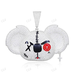 Hip Hop Enamel Printed Moissanite Cartoon Pendant hip hop jewelry CustomDiamJewel