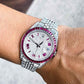Customized Pink Diamond Bezel Men's Rolex Watch customdiamjewel