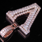 1.5" 1.75 CTW 18K Gold Real Diamond Custom 3D Initial 'V' Letter Pendant CustomDiamJewel