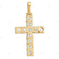 2 Inch 14K Yellow Gold Lab Grown Diamond Cross Pendant Hip Hop Pendent CustomDiamJewel