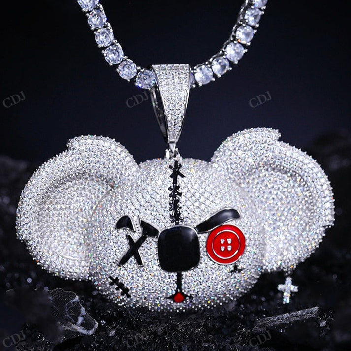 Hip Hop Enamel Printed Moissanite Cartoon Pendant hip hop jewelry CustomDiamJewel