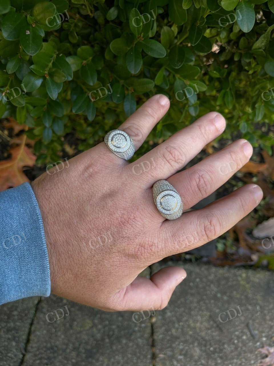 Round Cut Diamond Hip Hop Ring For Men  customdiamjewel   