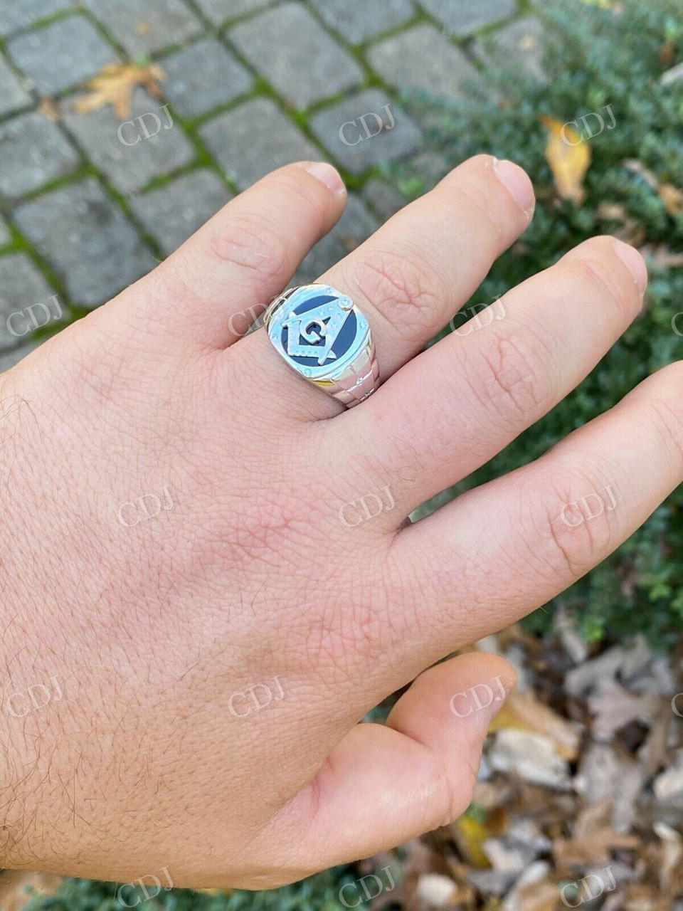 Mason Masonic Latter Hip Hop Ring  customdiamjewel   