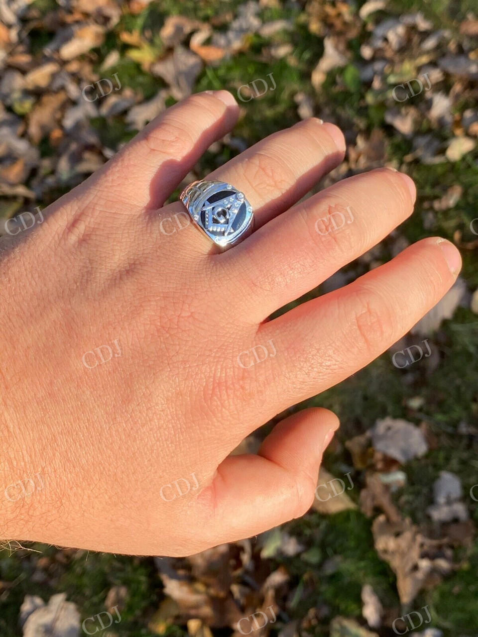 Mason Masonic Latter Hip Hop Ring  customdiamjewel   