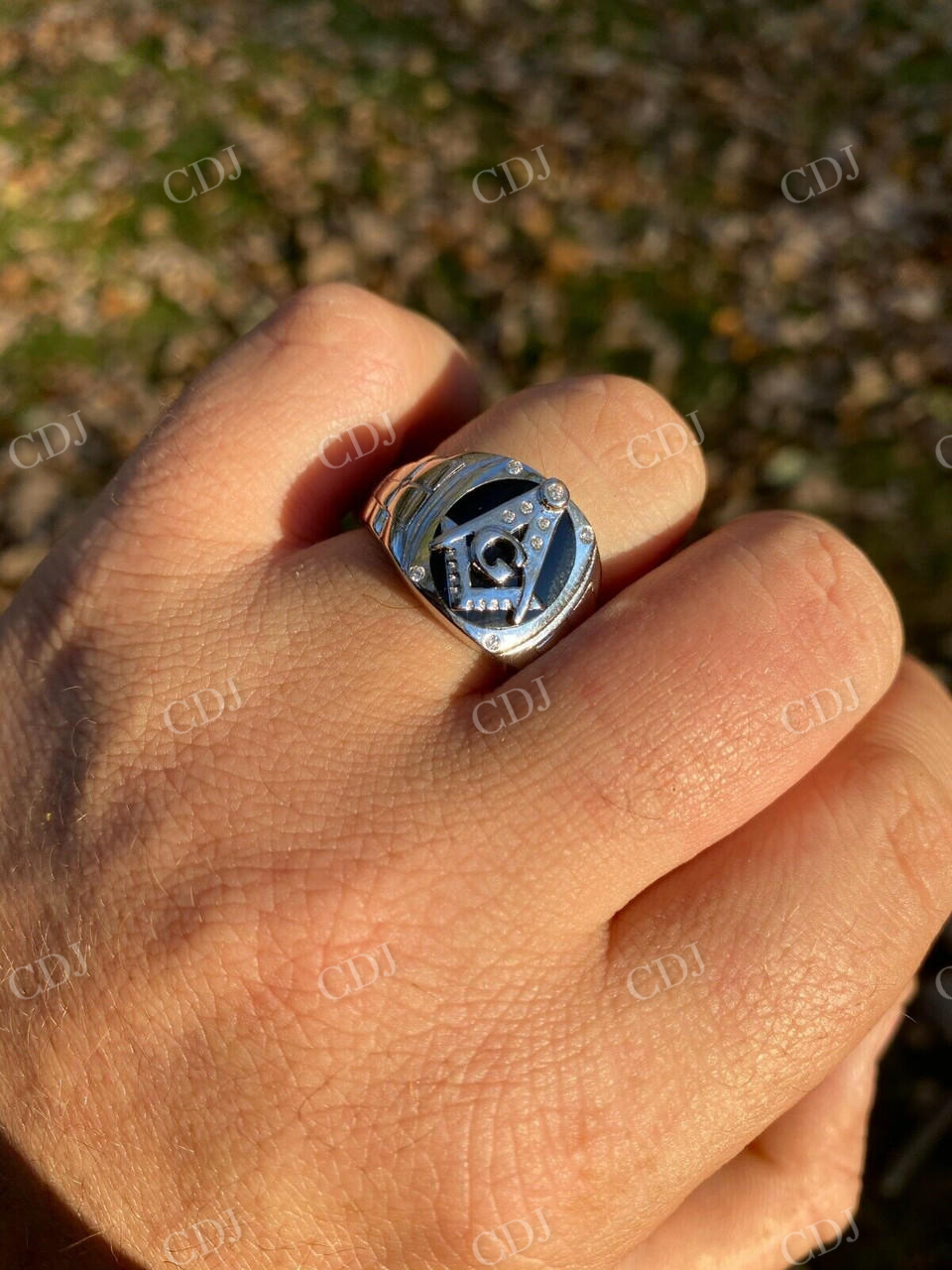 Mason Masonic Latter Hip Hop Ring  customdiamjewel   