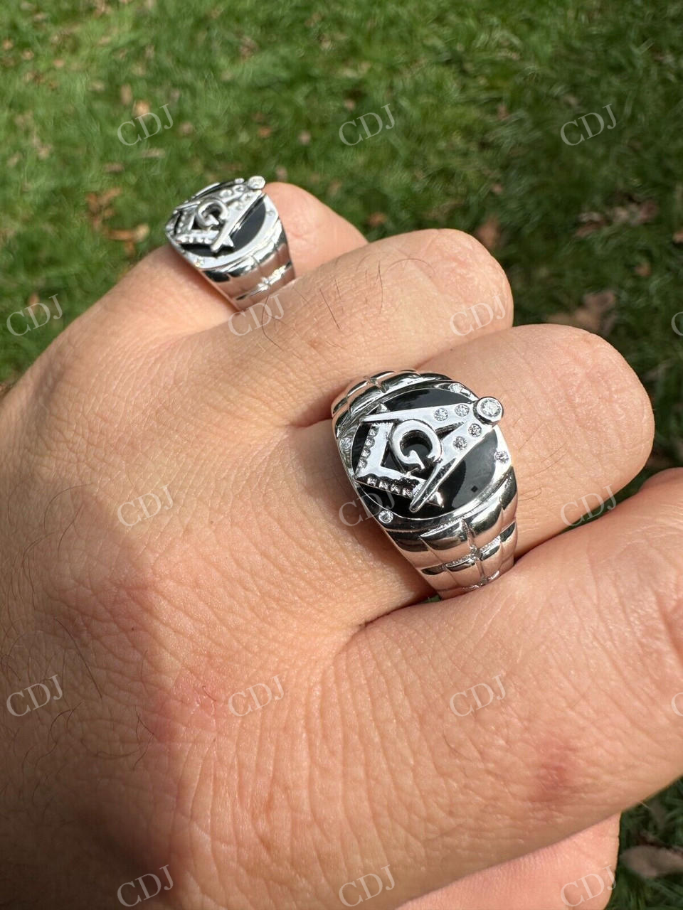 Mason Masonic Latter Hip Hop Ring  customdiamjewel   