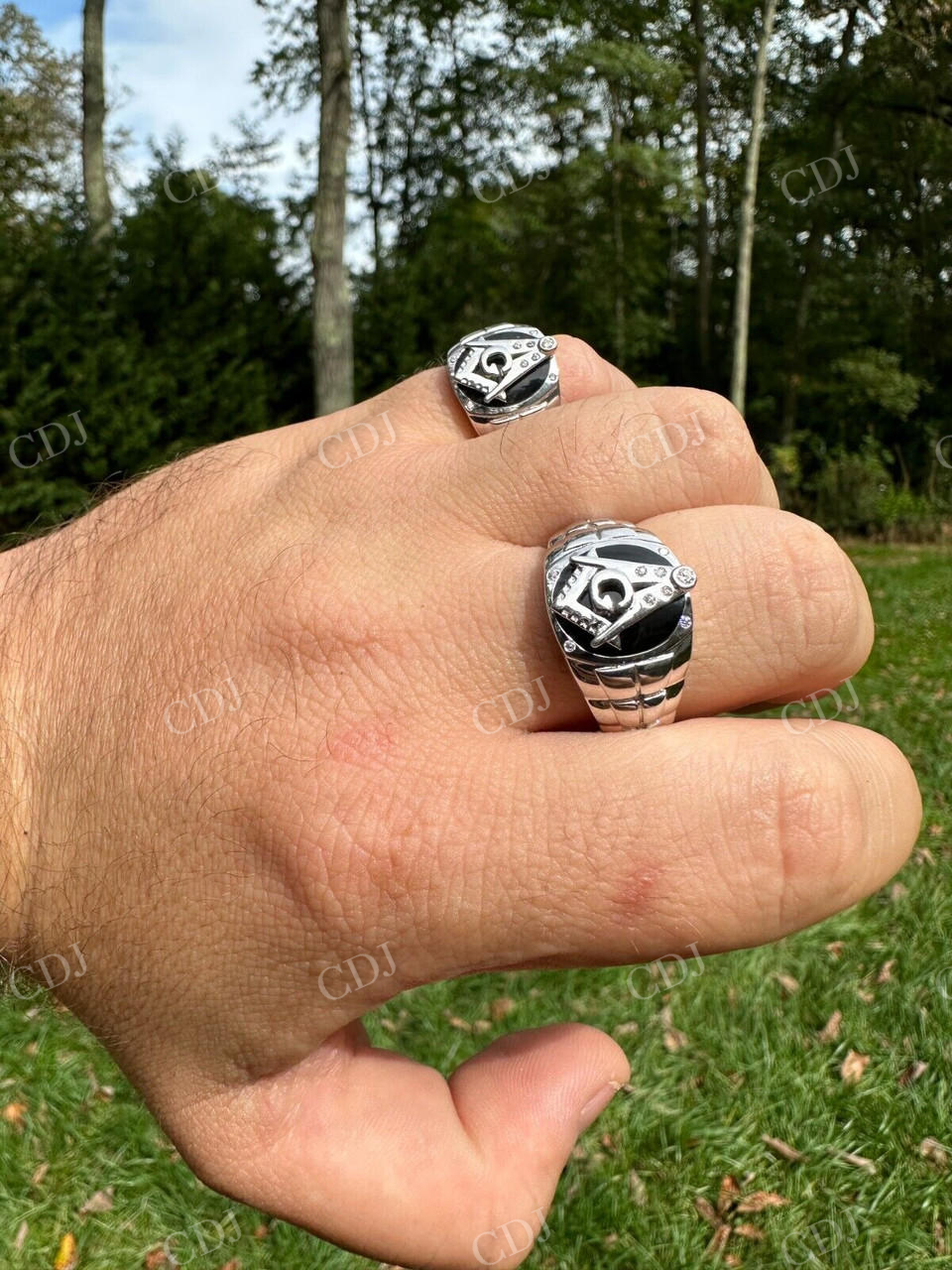 Mason Masonic Latter Hip Hop Ring  customdiamjewel   