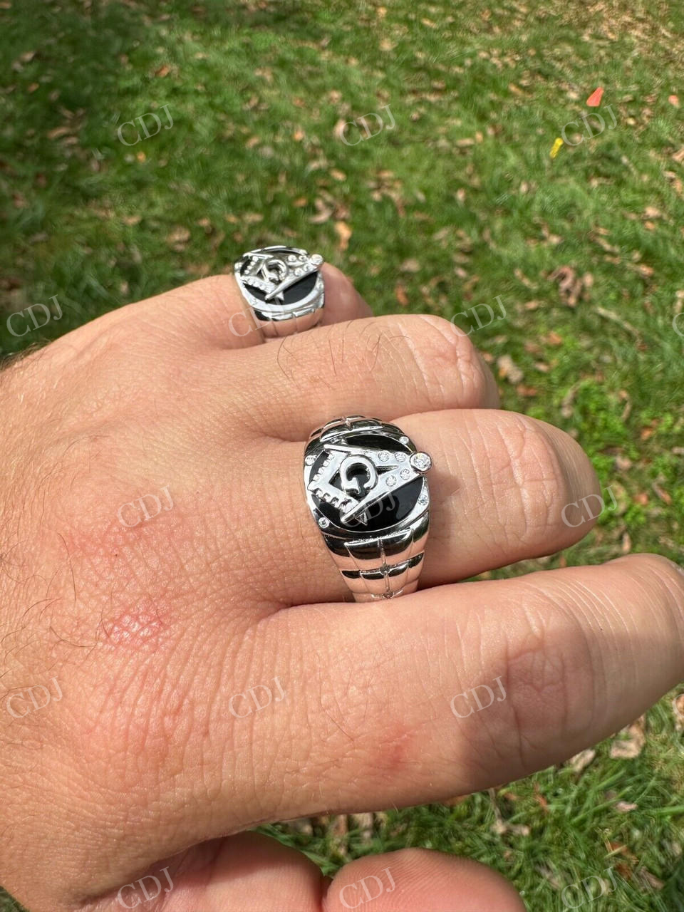 Mason Masonic Latter Hip Hop Ring  customdiamjewel   