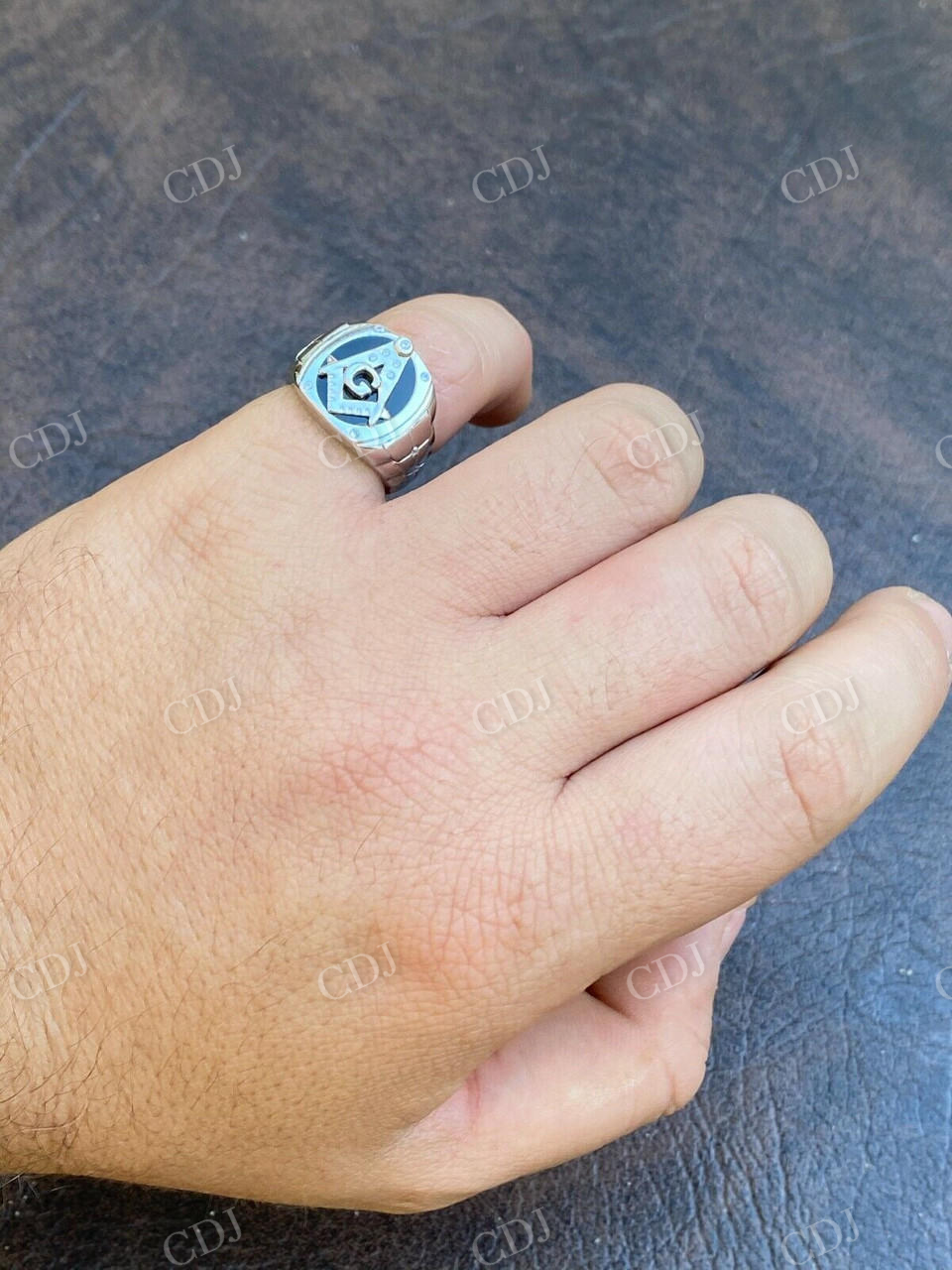 Mason Masonic Latter Hip Hop Ring  customdiamjewel   