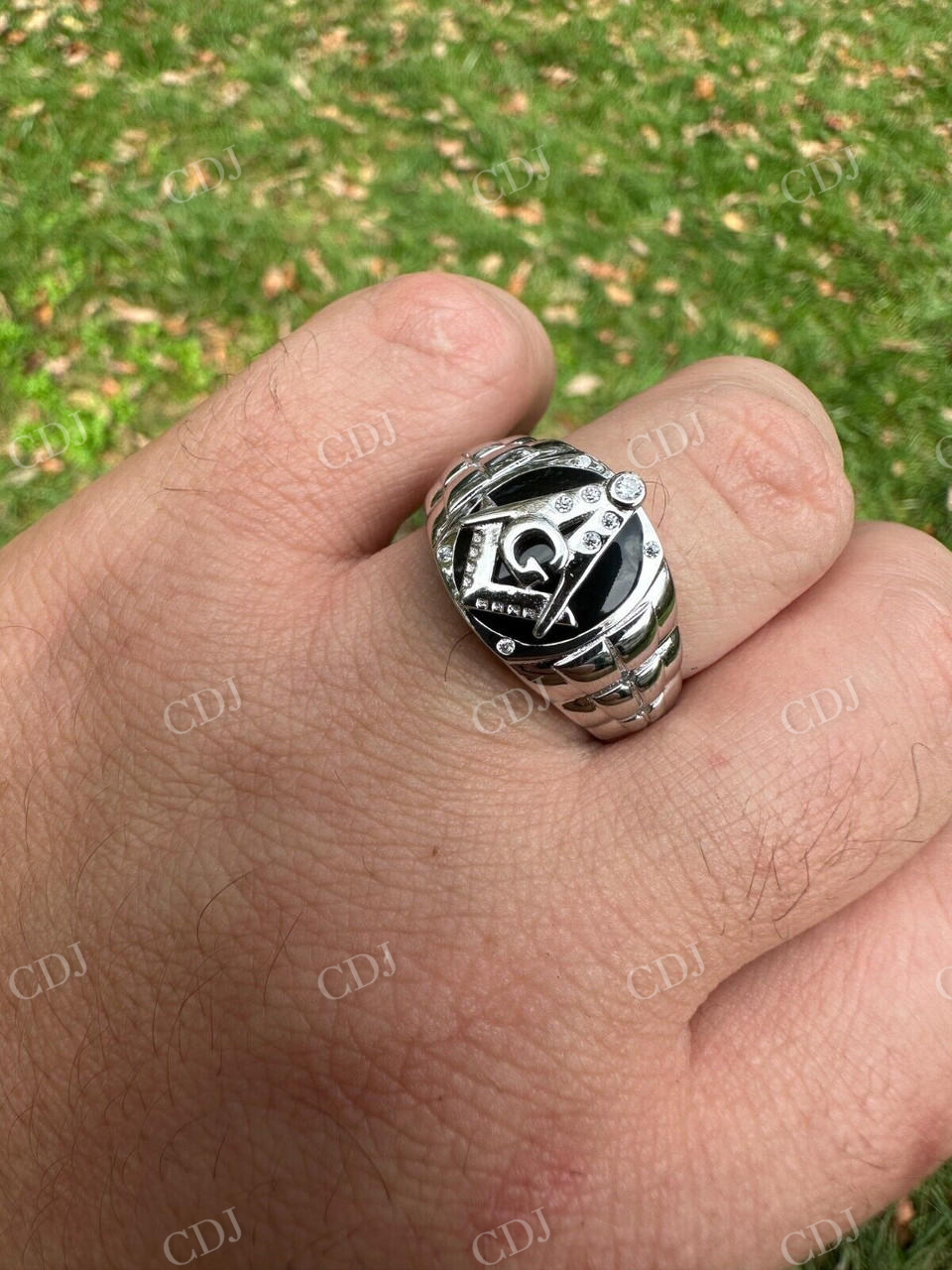 Mason Masonic Latter Hip Hop Ring  customdiamjewel   