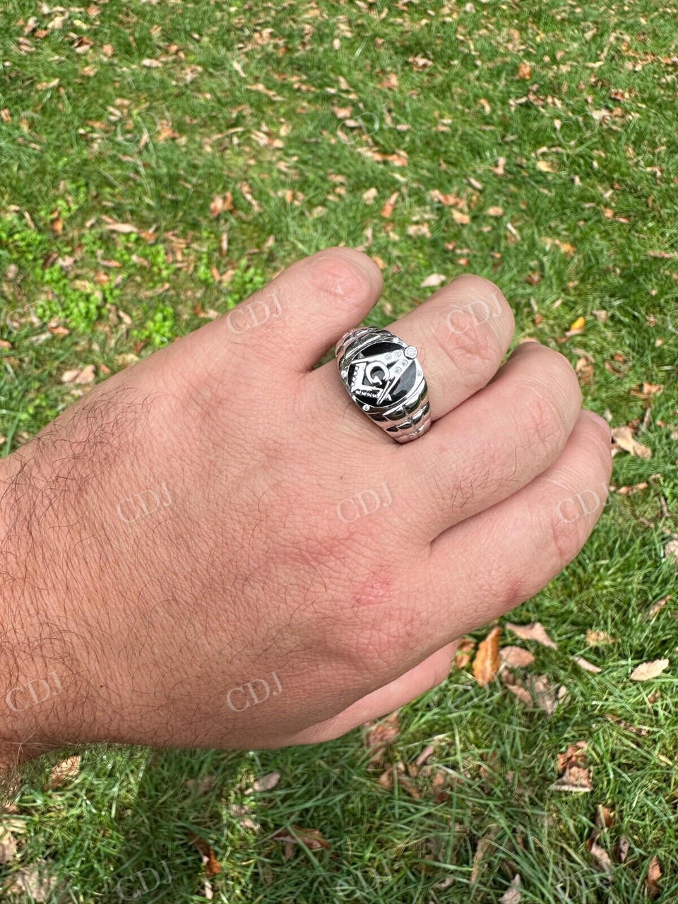 Mason Masonic Latter Hip Hop Ring  customdiamjewel   