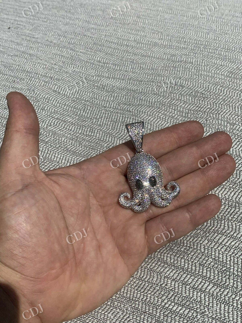 Octopus Iced Out Hip Hop Diamond Pendant  customdiamjewel   