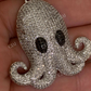 Octopus Iced Out Hip Hop Diamond Pendant  customdiamjewel   