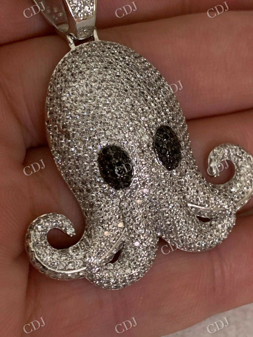 Octopus Iced Out Hip Hop Diamond Pendant  customdiamjewel   
