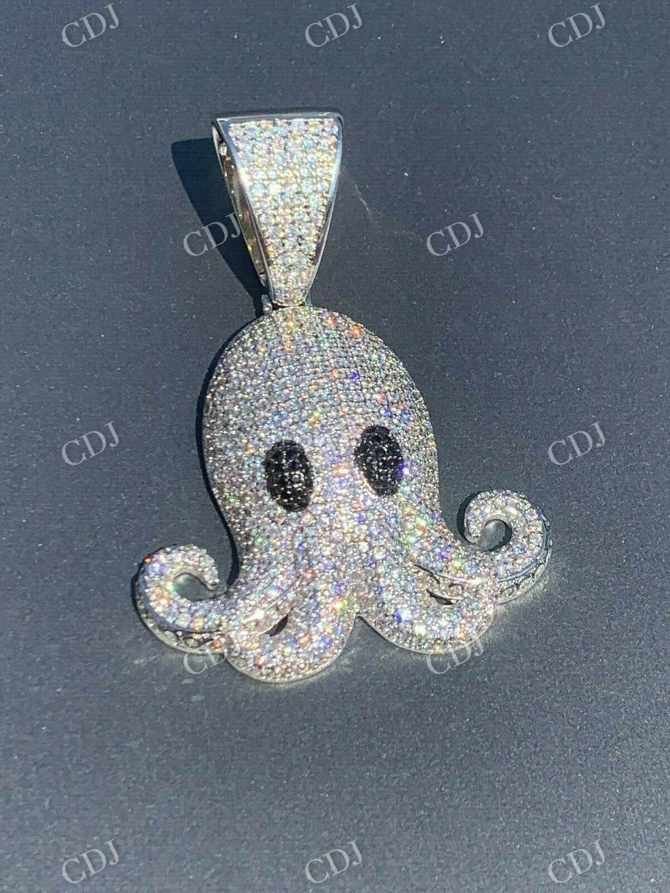Octopus Iced Out Hip Hop Diamond Pendant  customdiamjewel   
