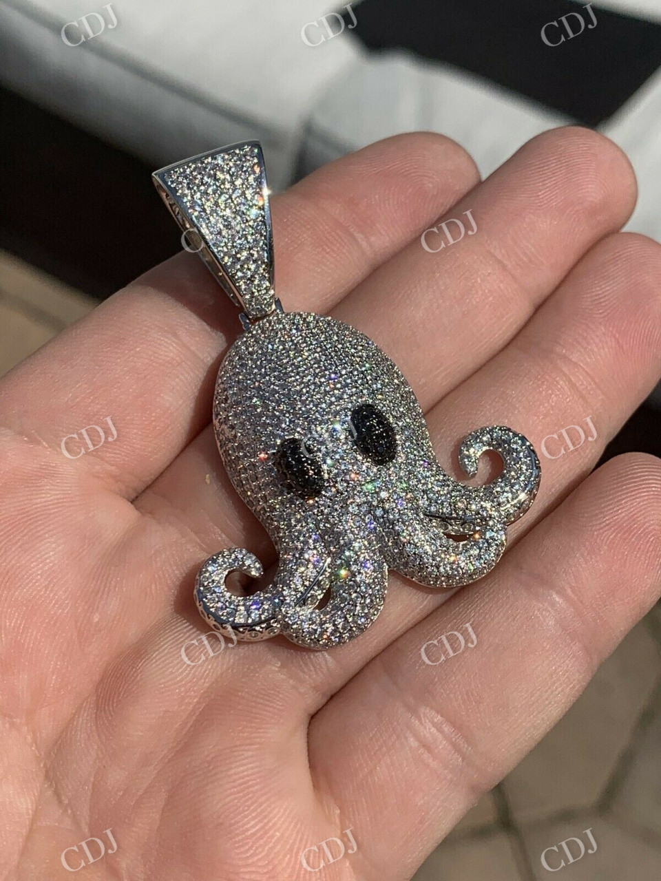 Octopus Iced Out Hip Hop Diamond Pendant  customdiamjewel   