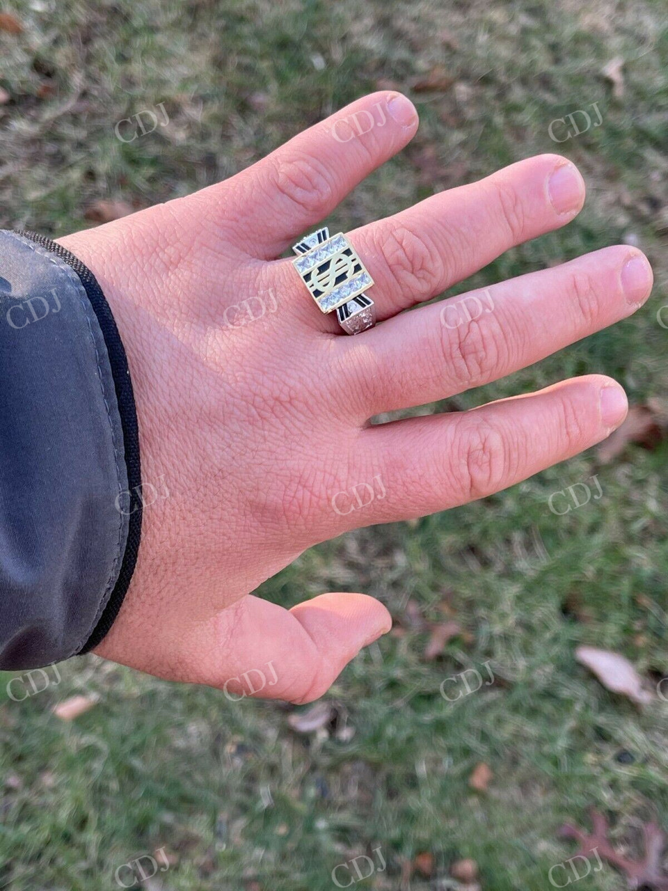 Dollar Sign Diamond Ring For Hip Hop Men's  customdiamjewel   