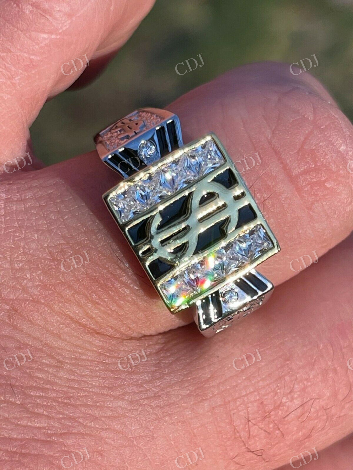 Dollar Sign Diamond Ring For Hip Hop Men's  customdiamjewel   