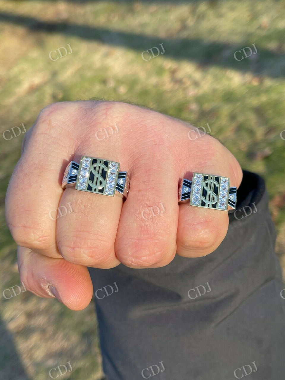 Dollar Sign Diamond Ring For Hip Hop Men's  customdiamjewel   