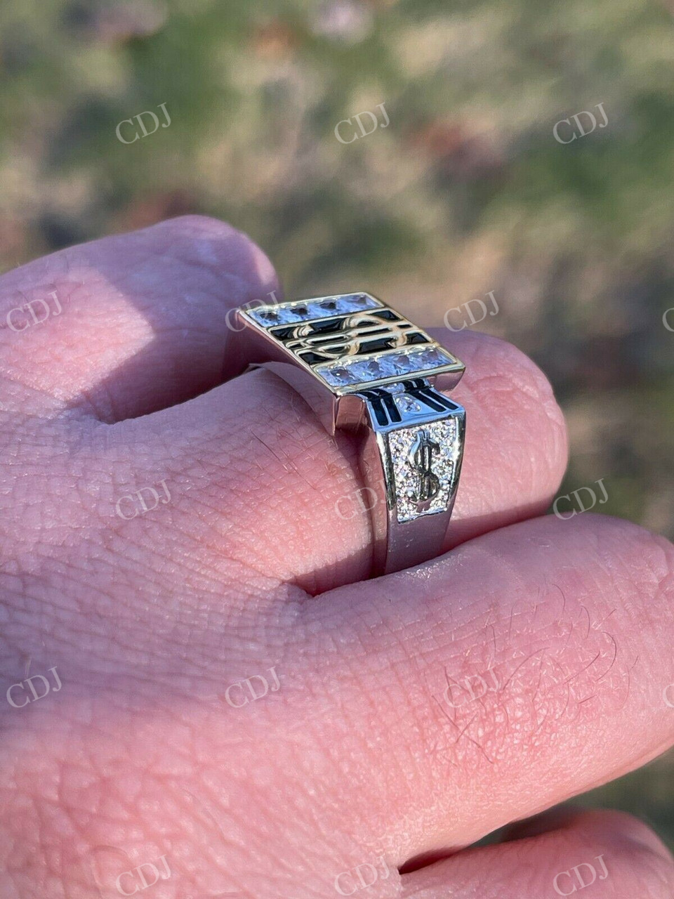 Dollar Sign Diamond Ring For Hip Hop Men's  customdiamjewel   